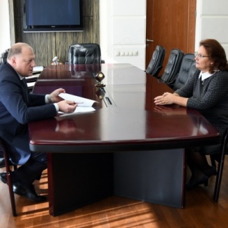 Состоялась рабочая встреча Сергея Голубева с руководителем регионального Управления Минюста России Татьяной Барковой