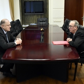 Состоялась рабочая встреча Сергея Голубева с председателем Федерации тверских профсоюзов Сергеем Верениновым